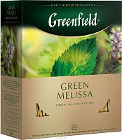 Чай в пакетиках Greenfield Green Melissa (Грин Мелисса) зелёный с добавками 100х1.5 г. арт.0879-09