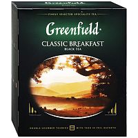 Чай в пакетиках Greenfield Classic Breakfast (Классик Брекфаст) чёрный 100х2г арт.0582-09