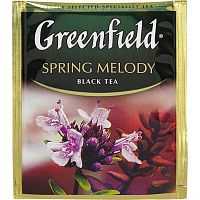 Чай в пакетиках Greenfield Spring Melody (Спринг Мелоди) чёрный с добавками 100х1.5 г арт. 1065-09